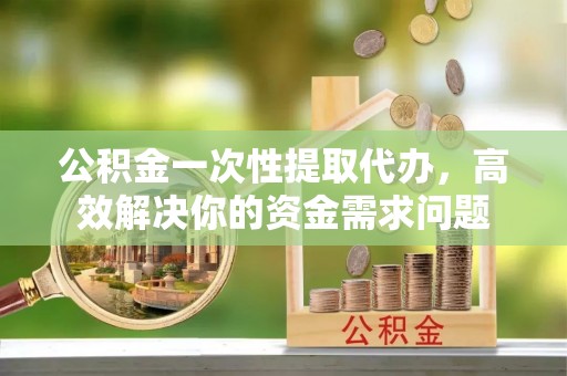 望德堂区公积金一次性提取代办，高效解决你的资金需求问题