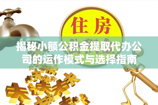 望德堂区揭秘小额公积金提取代办公司的运作模式与选择指南