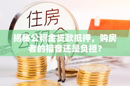 望德堂区揭秘公积金贷款抵押，购房者的福音还是负担？