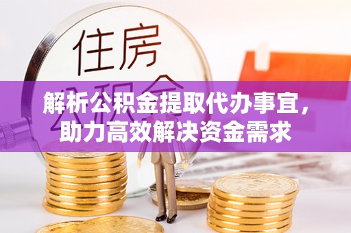 望德堂区解析公积金提取代办事宜，助力高效解决资金需求