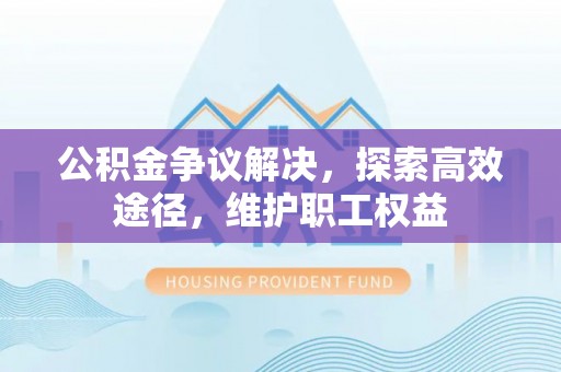 望德堂区公积金争议解决，探索高效途径，维护职工权益
