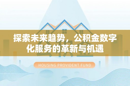 望德堂区探索未来趋势，公积金数字化服务的革新与机遇